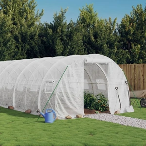 Greenhouse with Steel Frame White 72 m²
