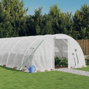 Greenhouse with Steel Frame White 80 m²