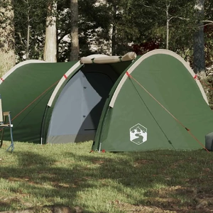 Camping Tent Tunnel 4-Person Green Waterproof