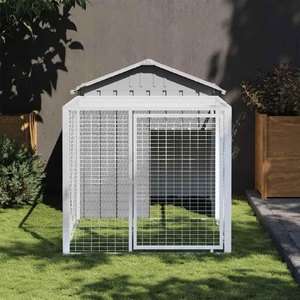 Chicken Cage with Run Galvanised Steel