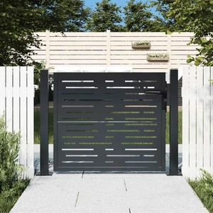 Garden Gate Anthracite Steel Square Design