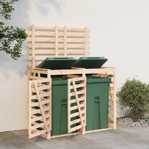 Wheelie Bin Storage Solid Wood Pine