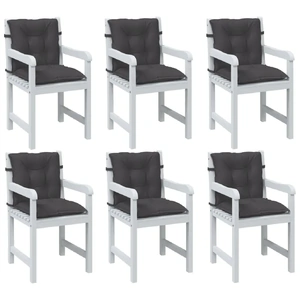 Lowback Chair Cushions Melange Anthracite Fabric
