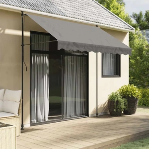 Retractable Awning Anthracite Fabric and Steel