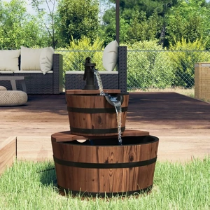 Water Fountain with Pump Solid Wood Fir