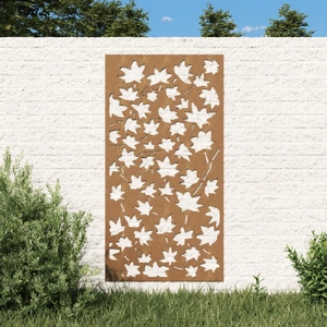 Garden Wall Decoration Corten Steel Maple Leaf Design