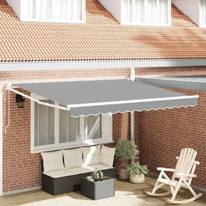 Retractable Awning Frame Manual White Aluminium