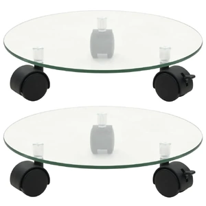 Plant Rollers Tempered Glass Round