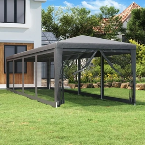 Party Tent with 10 Mesh Sidewalls Anthracite HDPE