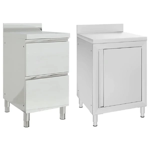 Commercial Kitchen Cabinets 2 Piece Stainless Steel