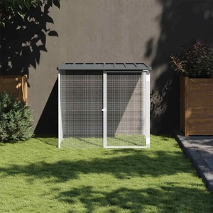 Chicken Cage with Roof Anthracite Galvanised Steel