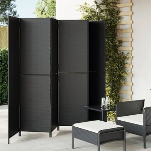 Room Divider 6 Panels Poly Rattan