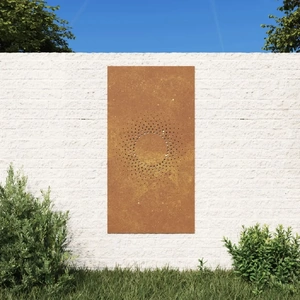 Garden Wall Decoration Corten Steel Sun Design