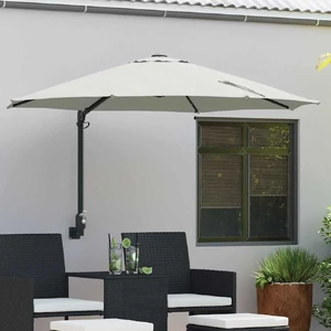 Garden Parasol 248 x 248 x 148 cm Polyester Steel