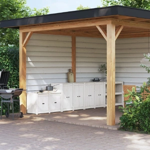 Outdoor Kitchen Cabinets Solid Wood Pine