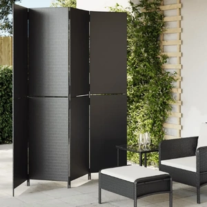 Room Divider 4 Panels Poly Rattan