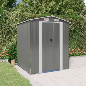 Garden Shed Light Grey Galvanised Steel