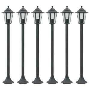 Garden Post Lights 6 pcs E27 110 cm Aluminium