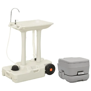 Portable Camping Toilet And Hand Wash Stand Set