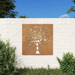 Garden Wall Decoration Corten Steel Tree Design