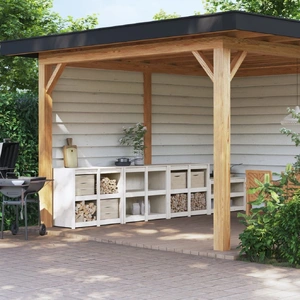 Outdoor Kitchen Cabinets Solid Wood Pine