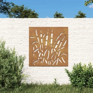 Garden Wall Decoration Corten Steel Grass Design