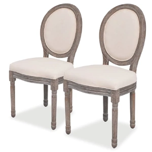Dining Chairs Cream Fabric