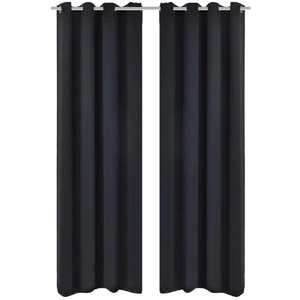 2 pcs Blackout Curtains with Metal Rings 135 by 245 cm