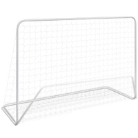 Football Goal with Net 182 by 61 by 122 cm Steel White