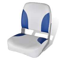 Boat Seat Foldable Backrest With Blue-white Pillow 41 by 36 by 48 cm