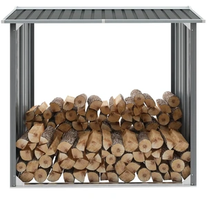 Garden Log Storage Shed Galvanised Steel 172 by 91 by 154 cm