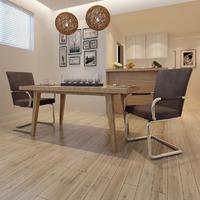 Cantilever Dining Chairs White Faux Leather