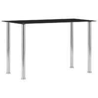Dining Table Black Tempered Glass