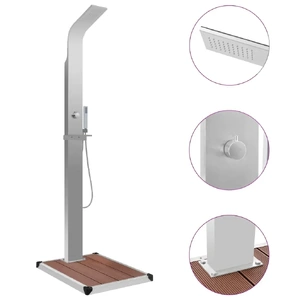 Outdoor Shower with Tray WPC Stainless Steel Outdoor Showers Range 2