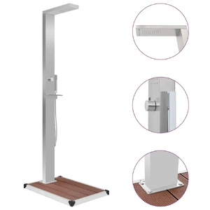 Outdoor Shower with Tray WPC Stainless Steel Outdoor Showers Range 3