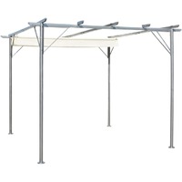 Pergola with Retractable Roof 3 by 3 m Steel
