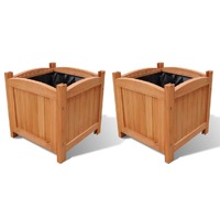 Wooden Raised Bed 30 by 30 by 30 cm Set of 2