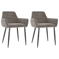Dining Chairs Dark Grey Velvet