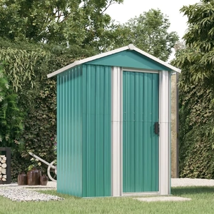 Garden Shed 126 by 97.5 by 177 cm Galvanised Steel