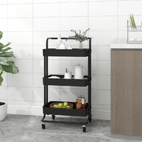 3-Tier Kitchen Trolley Iron and ABS 42 by 35 by 85 cm