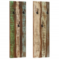 Wall-mounted Coat Racks 2 pcs Solid