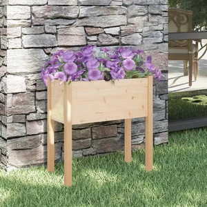 Garden Planter 70 by 31 by 70 cm Solid Pinewood