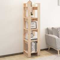 Suamico Book Cabinet Room Divider Solid Wood Pine