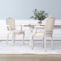 Dining Chairs 62 by 59.5 by 100.5 cm linen 2 pcs