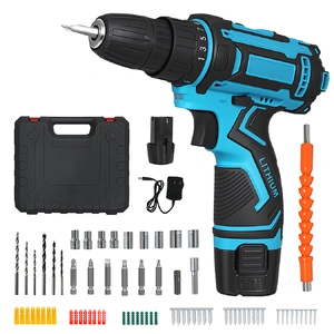 12V Cordless Drill Kit 2.0Ah with 74pcs Set