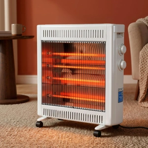2200W Infrared Radiant Heater Portable Electric Space Heating White