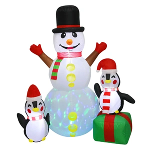 1.8M Inflatable Christmas Snowman LED Lights