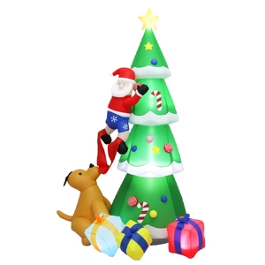 Inflatable Christmas 2.4M Xmas Tree Santa Claus