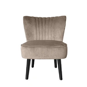 Accent Chair Foot Stool Set Ottoman Cream