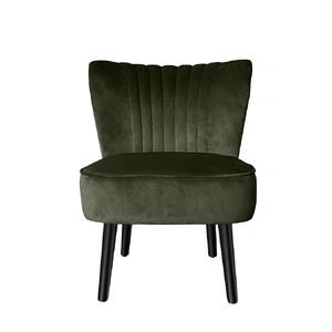 Accent Chair Foot Stool Set Ottoman Green